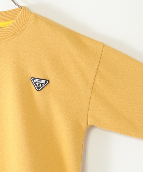 ikka（イッカ）の「裏起毛レイヤードワッペントレーナー（120~160cm）（スウェット・キッズ・クリアグリーン/ブルー/ダークグレー/マスタード・120/130/140/150/160）」の11枚目の写真