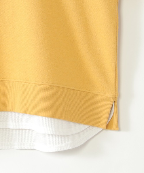 ikka（イッカ）の「裏起毛レイヤードワッペントレーナー（120~160cm）（スウェット・キッズ・クリアグリーン/ブルー/ダークグレー/マスタード・120/130/140/150/160）」の13枚目の写真