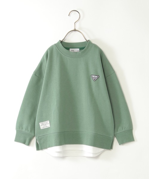 ikka（イッカ）の「裏起毛レイヤードワッペントレーナー（120~160cm）（スウェット・キッズ・クリアグリーン/ブルー/ダークグレー/マスタード・120/130/140/150/160）」の17枚目の写真