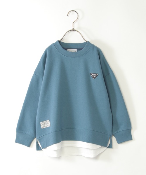 ikka（イッカ）の「裏起毛レイヤードワッペントレーナー（120~160cm）（スウェット・キッズ・クリアグリーン/ブルー/ダークグレー/マスタード・120/130/140/150/160）」の18枚目の写真