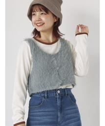 ehka sopo | ◎前後2WAYシャギーニットベスト(ベスト)