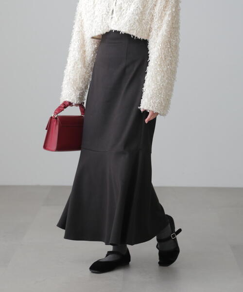 FREE'S MART（フリーズマート）の「◆起毛ストレッチマーメイドスカート（スカート・レディース・ブラウン/ホワイト/ブラック・MEDIUM/SMALL）」の3枚目の写真