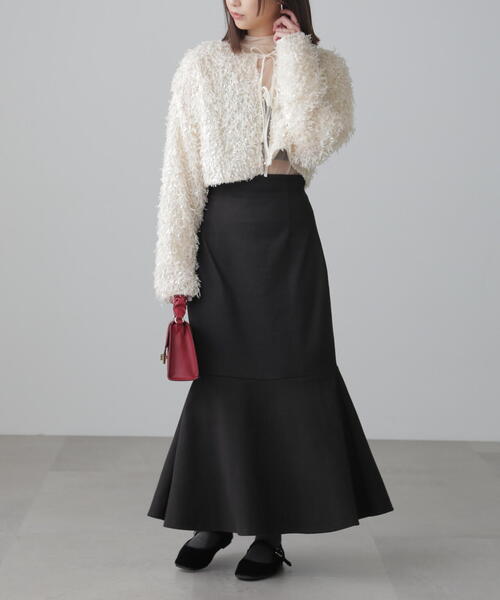 FREE'S MART（フリーズマート）の「◆起毛ストレッチマーメイドスカート（スカート・レディース・ブラウン/ホワイト/ブラック・MEDIUM/SMALL）」の10枚目の写真