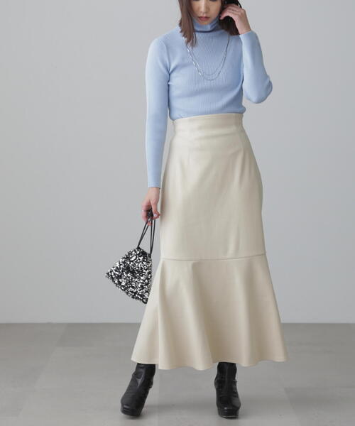 FREE'S MART（フリーズマート）の「◆起毛ストレッチマーメイドスカート（スカート・レディース・ブラウン/ホワイト/ブラック・MEDIUM/SMALL）」の21枚目の写真