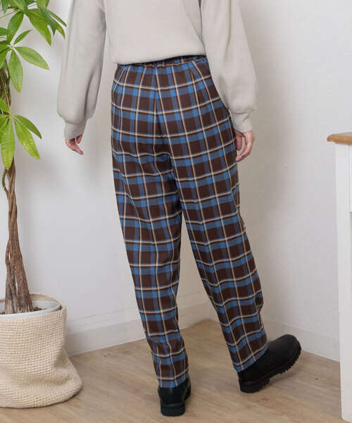 POU DOU DOU（プードゥドゥ）の「タータンチェックダブルリボンパンツ（その他パンツ・レディース・ダークブラウン/ネイビー・M）」の14枚目の写真