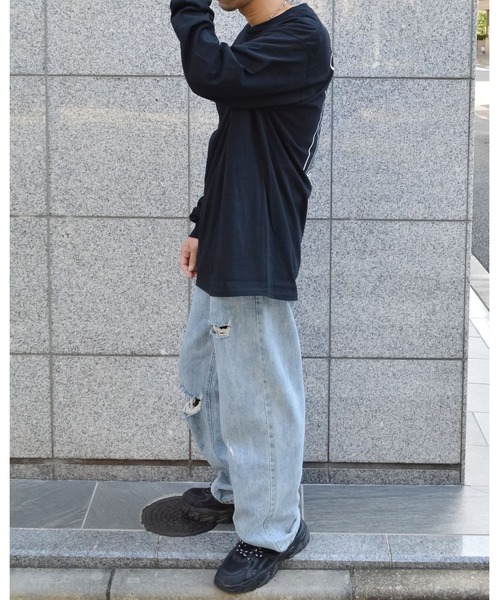MODISH GAZE(モディシュガゼ)の「スモーキングガール RelaxedロンT(Tシャツ/カットソー・メンズ・ブラック/アッシュ/スミクロ・MEDIUM/LARGE/X-LARGE)」の9枚目の写真