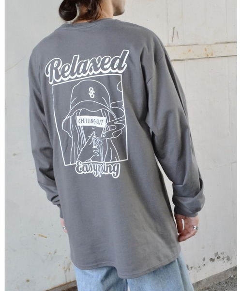 MODISH GAZE(モディシュガゼ)の「スモーキングガール RelaxedロンT(Tシャツ/カットソー・メンズ・ブラック/アッシュ/スミクロ・MEDIUM/LARGE/X-LARGE)」の14枚目の写真