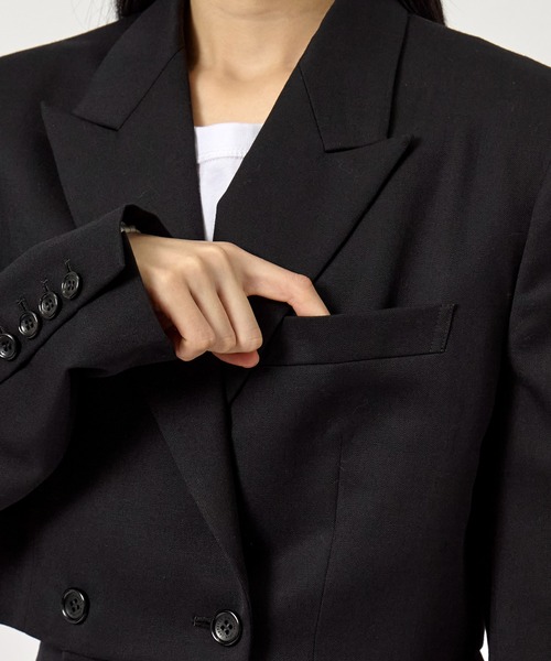 JOHN LAWRENCE SULLIVAN（ジョンローレンスサリバン）の「【JOHN LAWRENCE SULLIVAN/ジョンローレンスサリバン】WOOL SEPARATE JACKET（その他アウター・レディース・グレー/ブラック・S）」の12枚目の写真