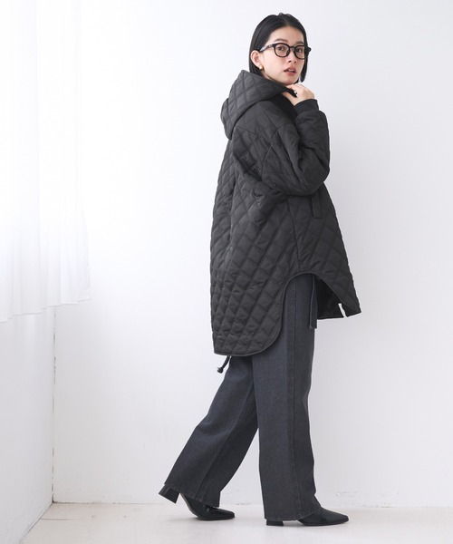 セール】フード取り外し可能 キルティングコート（ダウン