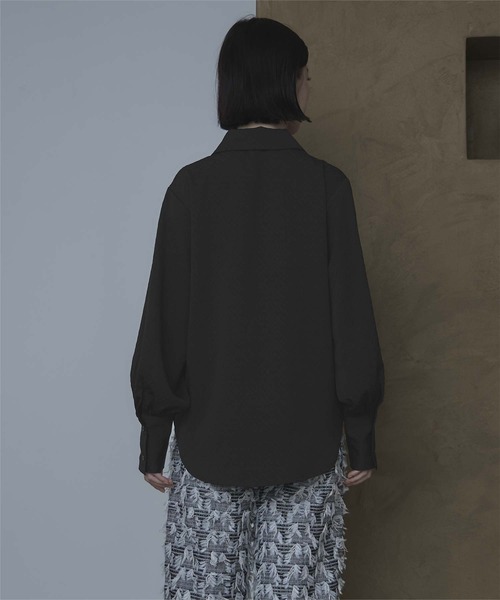 miette（ミエット）の「ビッグカラーフロントリボンブラウス（シャツ/ブラウス・レディース・アイボリー/ブラック/ピンク/ライトブルー・FREE）」の16枚目の写真