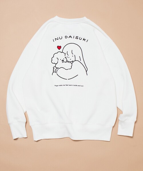 FREAK'S STORE（フリークスストア）の「yokopii × tombonia × FREAK'S STORE/トムボニア tombonia コラボアートスウェット（スウェット・レディース・ホワイト/ライトグレー・ﾌﾘ-）」の5枚目の写真