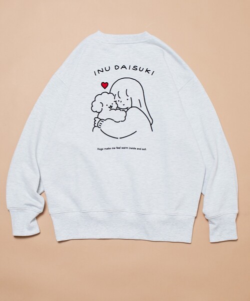 FREAK'S STORE（フリークスストア）の「yokopii × tombonia × FREAK'S STORE/トムボニア tombonia コラボアートスウェット（スウェット・レディース・ホワイト/ライトグレー・ﾌﾘ-）」の7枚目の写真