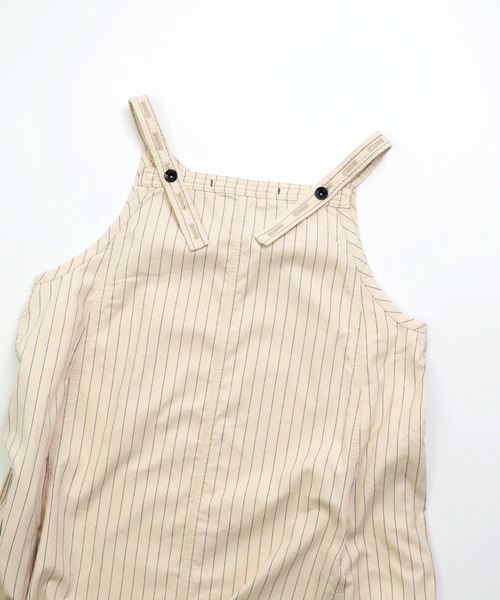 OMNIGOD（オムニゴッド）の「[OMNIGOD womens / オムニゴッド] ピンストライプオックスフォード スリーブレスドレス（ジャンパースカート・レディース・ネイビー/アイボリー・FREE）」の19枚目の写真