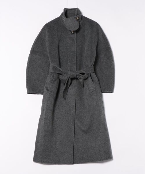 ELOOPS(イーループス)の「【ELOOPS】ウールブレンド コクーンロングコート(トレンチコート・レディース・チャコールグレー/キャメル・FREE)」の4枚目の写真