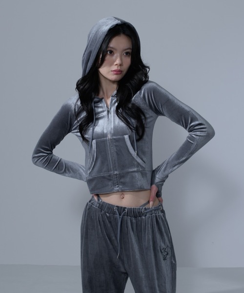 セール】logo velour hoodie / ロゴベロアフーディ【SETUP対応