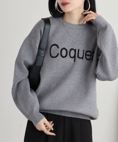 【セール】レタリングジャガードニット（ニット/セーター）｜atONE（アットワン） 5,722円