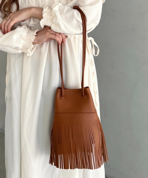 セール】PUフリンジショルダーバッグ（ショルダーバッグ）｜MYMOOD