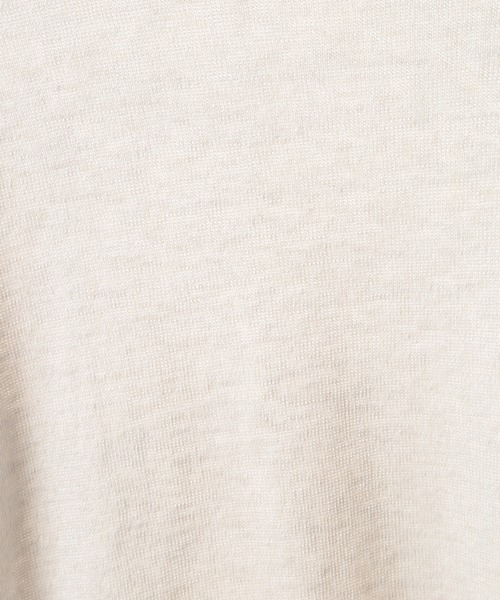 MEN'S BIGI（メンズビギ）の「【FILIPPO DE LAURENTIIS/フィリッポ デ ローレンティス】綿麻ハイゲージニットTEE（ニット/セーター・メンズ・ネイビー/ブルー/ダークブラウン/オフホワイト・02/01/03）」の9枚目の写真