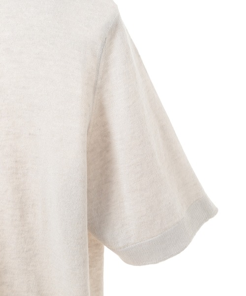 MEN'S BIGI（メンズビギ）の「【FILIPPO DE LAURENTIIS/フィリッポ デ ローレンティス】綿麻ハイゲージニットTEE（ニット/セーター・メンズ・ネイビー/ブルー/ダークブラウン/オフホワイト・02/01/03）」の6枚目の写真