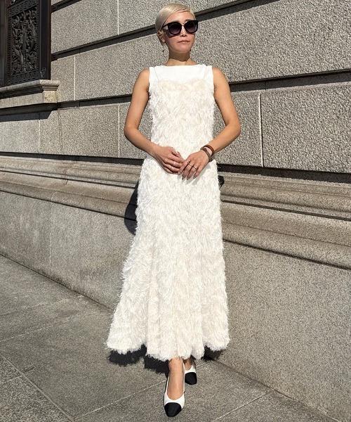 JERSA ジェーサ　ボーダーワンピース　ドレス　 新品　3.8万円　インポート 美シルエットサマーニットボーダーワンピース｜JENNE(ジェンヌ