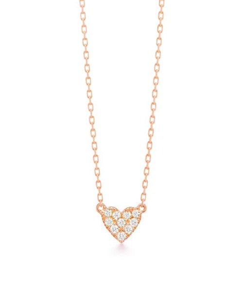 【現金特価】 WEB限定】ハートパヴェ ネックレス（ネックレス）｜AHKAH アクセサリー