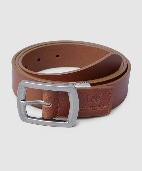 Lee(リー)の「本革 シルバースクエアバックル レザーナローベルト 30mm(ベルト・メンズ・ブラック/ダークブラウン/ブラウン・FREE)」の12枚目の写真