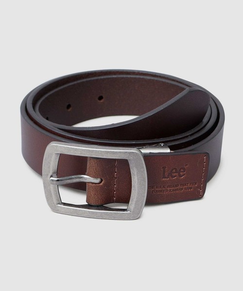 Lee(リー)の「本革 シルバースクエアバックル レザーナローベルト 30mm(ベルト・メンズ・ブラック/ダークブラウン/ブラウン・FREE)」の13枚目の写真