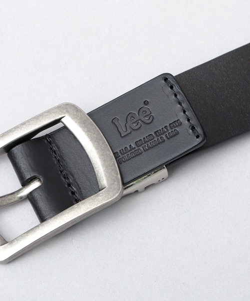 本革 シルバースクエアバックル レザーナローベルト 30mm（ベルト