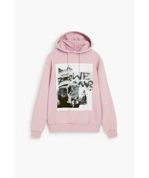 Desigual | ポストカードプリントパーカー ピンク(スウェット)