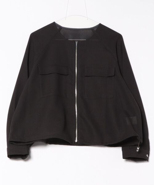 【新品・未使用】黒のメッシュブルゾン 洗える】 Ta/Peメッシュ ブルゾン（ブルゾン）｜ICB（アイ