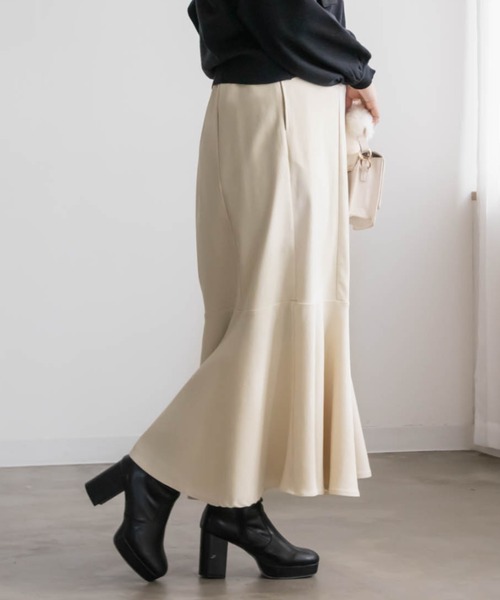 CLETTE(クレット)の「ストレッチマーメイドスカート(スカート・レディース・ブラック/チャコールグレー/アイボリー・LL/3L/4L)」の19枚目の写真