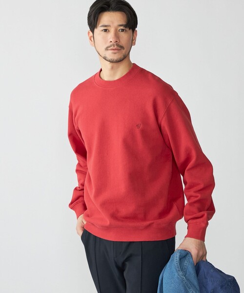 SHIPS(シップス)の「【WEB限定】SHIPS: ワンポイント ロゴ オープンエンド テリー ボールウォッシュ スウェット(スウェット・メンズ・ブラック/レッド/ネイビー・SMALL/MEDIUM/LARGE/X-LARGE)」の1枚目の写真