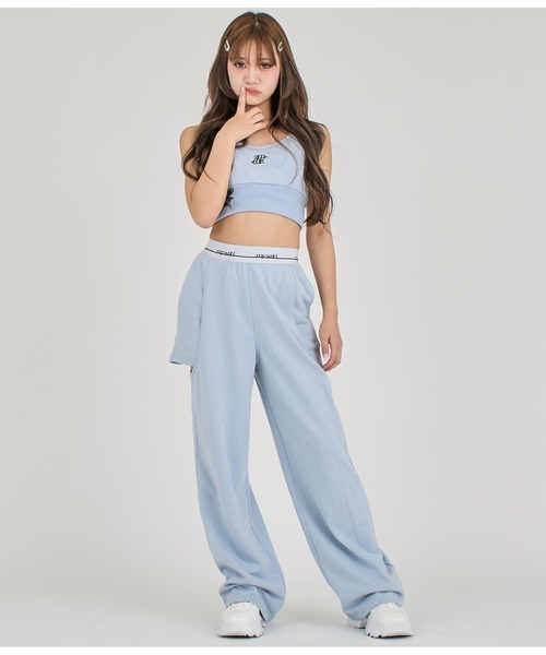 ANAP GｉRL（アナップガール）の「【ティーンズライン】スウェット刺繍 ブラトップ（M、Lサイズ（キャミソール・キッズ・グレー/ブラック/ライトブルー・M/L）」の18枚目の写真