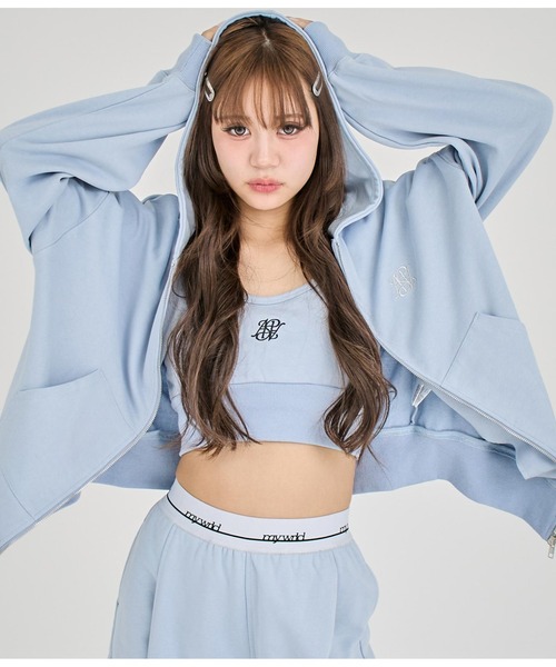 ANAP GｉRL（アナップガール）の「【ティーンズライン】スウェット刺繍 ブラトップ（M、Lサイズ（キャミソール・キッズ・グレー/ブラック/ライトブルー・M/L）」の16枚目の写真