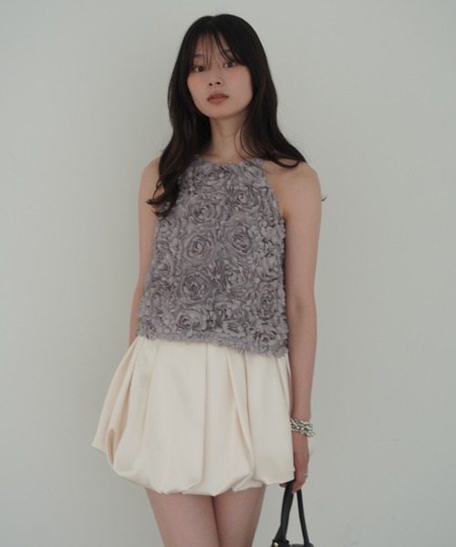 EIMY ISTOIRE(エイミーイストワール)の「サテンバルーンスカート(スカート・レディース・ホワイト/ネイビー/ブラック・S/M)」の13枚目の写真