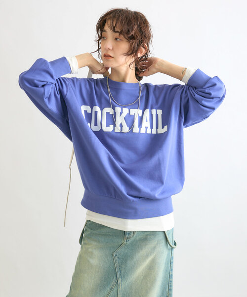 【おしゃれ】 ロングシーズン着れる】COCKTAILライトスウェット（スウェット トップス