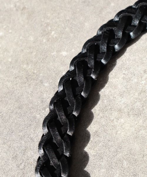 ADAM PATEK(アダムパテック)の「【ADAMPATEK/アダムパテック】braied leather belt(ベルト・メンズ・ブラック・FREE)」の4枚目の写真