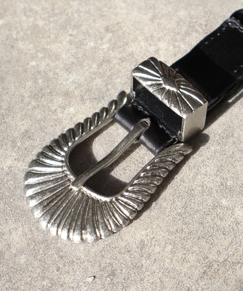 ADAM PATEK(アダムパテック)の「【ADAMPATEK/アダムパテック】braied leather belt(ベルト・メンズ・ブラック・FREE)」の2枚目の写真