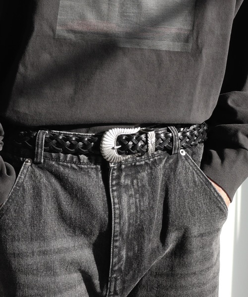 ADAM PATEK(アダムパテック)の「【ADAMPATEK/アダムパテック】braied leather belt(ベルト・メンズ・ブラック・FREE)」の6枚目の写真