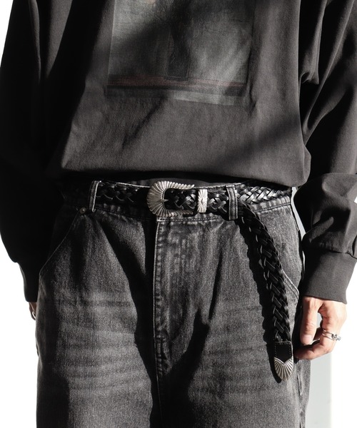 ADAM PATEK(アダムパテック)の「【ADAMPATEK/アダムパテック】braied leather belt(ベルト・メンズ・ブラック・FREE)」の8枚目の写真