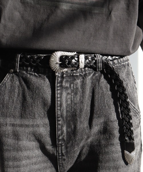 ADAM PATEK(アダムパテック)の「【ADAMPATEK/アダムパテック】braied leather belt(ベルト・メンズ・ブラック・FREE)」の7枚目の写真
