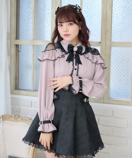 ROJITA（ロジータ）の「【再入荷】肩レーシーフリル切替ブラウス