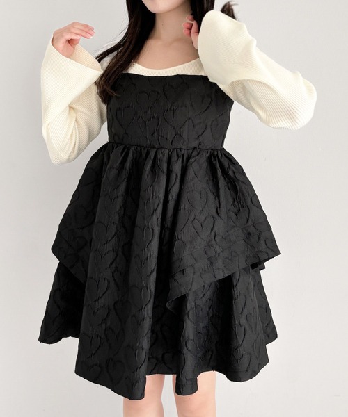 ADORE 美品　黒リブニット　セーター　フレアー袖 セール】 フレスコウールフレアースリーブニット （ニット・セーター