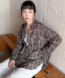 Doux archives | シアーチェックシャツ(シャツ/ブラウス)