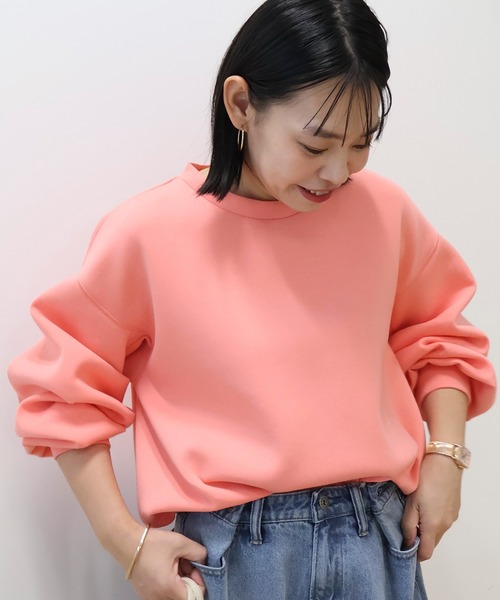 AMERICAN HOLIC(アメリカンホリック)の「タックスリーブポンチプルオーバー(スウェット・レディース・ダークネイビー/サックスブルー/オフホワイト/ピンク・M/L)」の6枚目の写真