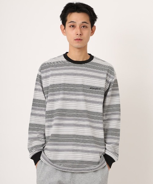 atmos(アトモス)の「atmos Multi-color Border LS T-shirt / アトモス マルチカラー ボーダー LS Tシャツ(Tシャツ/カットソー・メンズ・グリーン/ブラック・M/XL/L)」の1枚目の写真