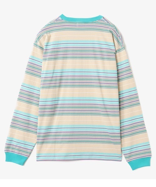 atmos(アトモス)の「atmos Multi-color Border LS T-shirt / アトモス マルチカラー ボーダー LS Tシャツ(Tシャツ/カットソー・メンズ・グリーン/ブラック・M/XL/L)」の4枚目の写真