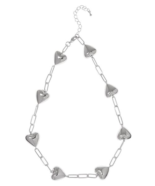 EVRIS（エヴリス）の「HEART MOTIF CHAINネックレス（ネックレス・レディース・ゴールド/シルバー・FREE）」の2枚目の写真