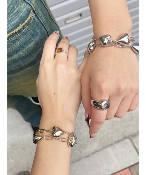 EVRIS（エヴリス）の「HEART MOTIF CHAINネックレス（ネックレス・レディース・ゴールド/シルバー・FREE）」の6枚目の写真