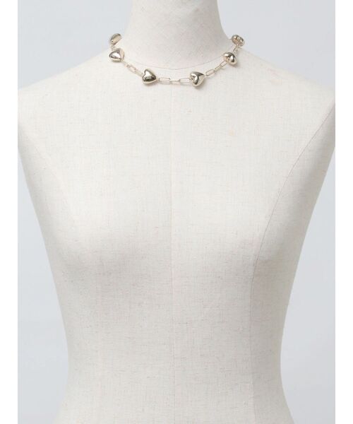 EVRIS（エヴリス）の「HEART MOTIF CHAINネックレス（ネックレス・レディース・ゴールド/シルバー・FREE）」の9枚目の写真